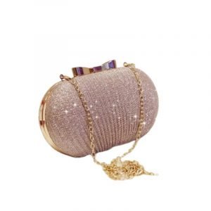Golden evening clutch bag