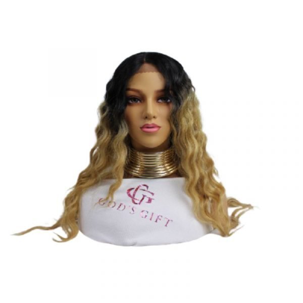Semi natural ombre blonde lace front wig